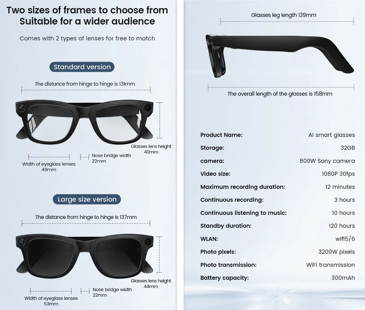 Lifebee InVision AI Smart Glasses